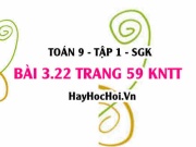 Bài 3.22 Toán 9 tập 1 SGK Kết nối tri thức